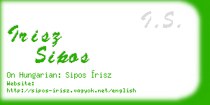 irisz sipos business card